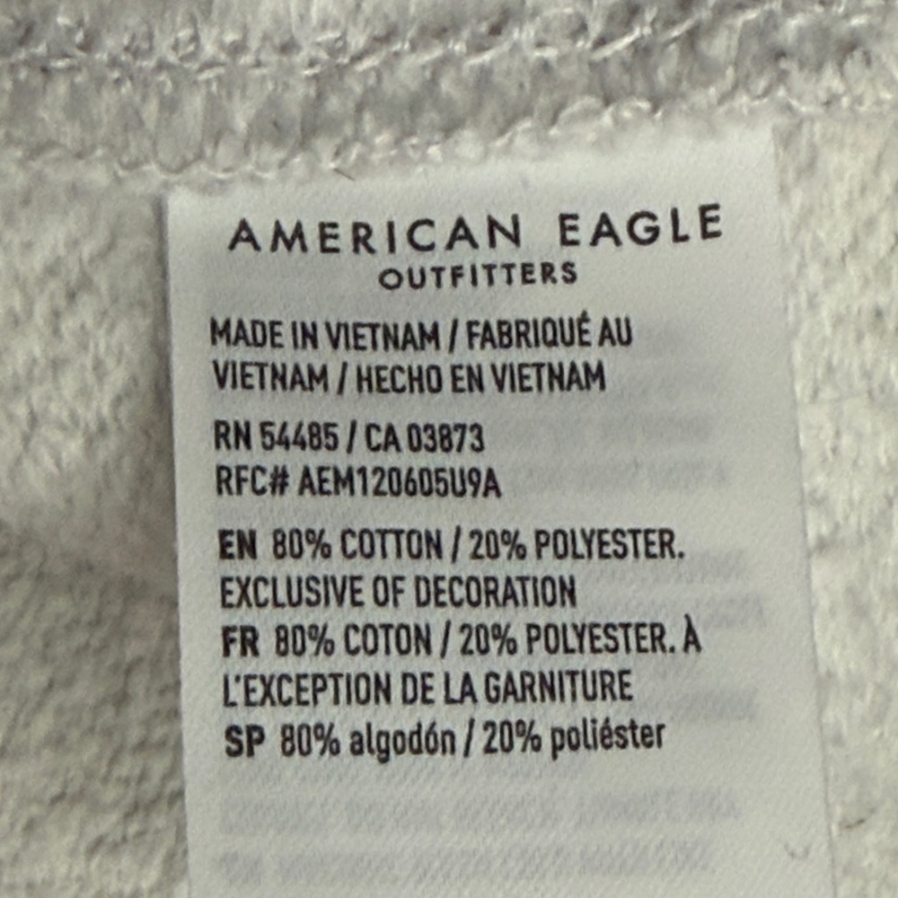American Eagle Outfitters Graphic Oversized Cropped Crewneck Sweatshirt M - Picture 8 of 10
